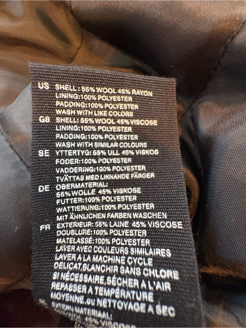 H&M Divided Black Wool Blend Utility Cargo Jacket Size 6 - Picture 9 of 14